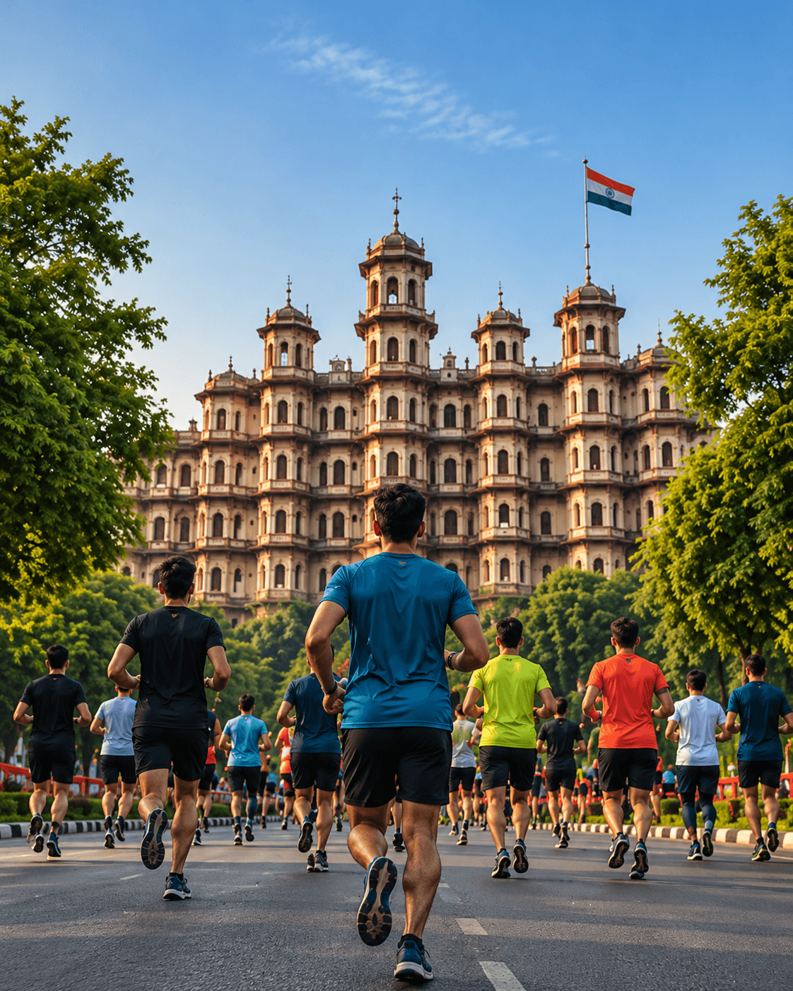 3 KM One Indore Run participants