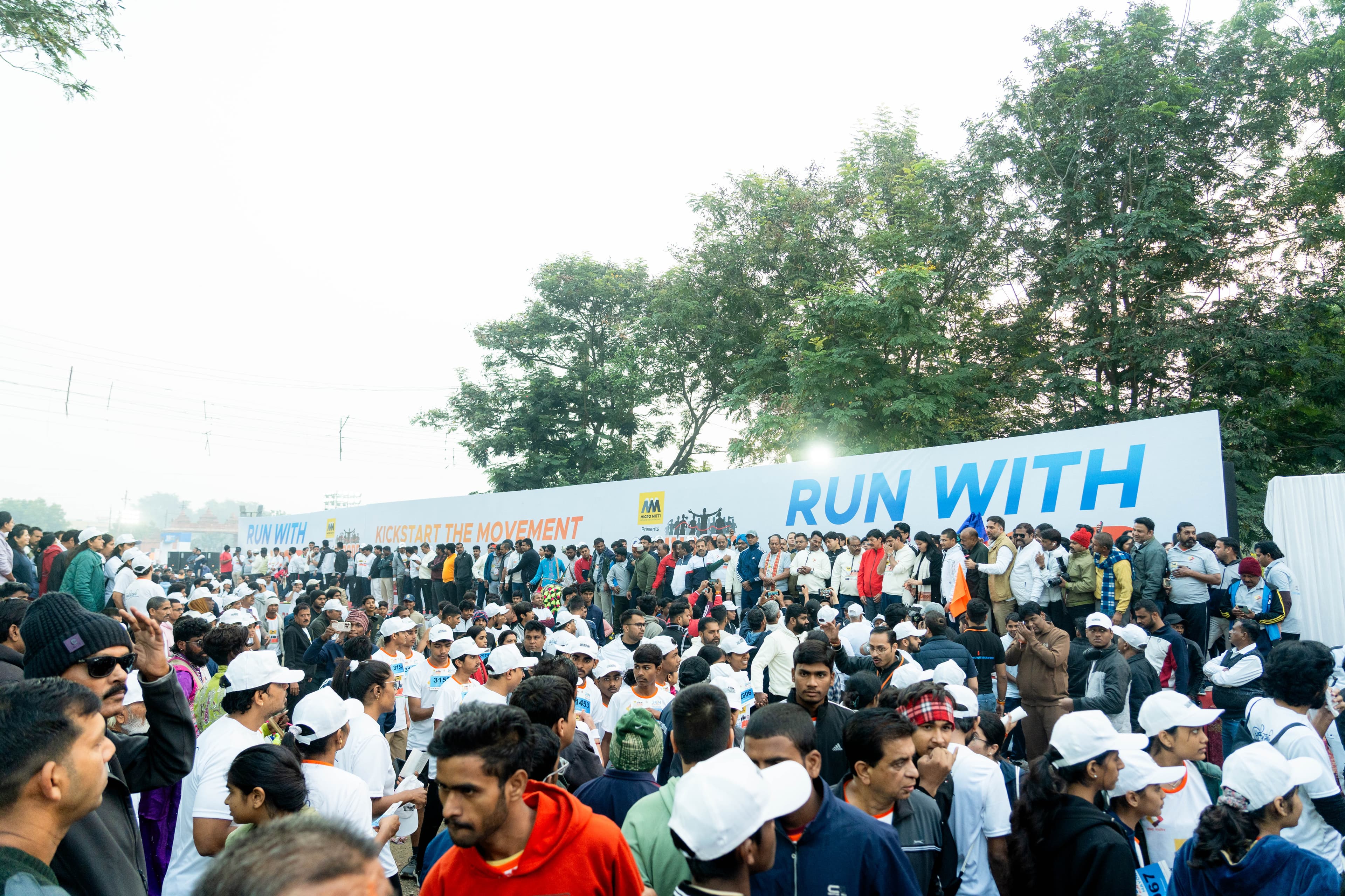 People moving through a lively city